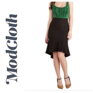 Black fit and flare skirt from ModCloth, size S